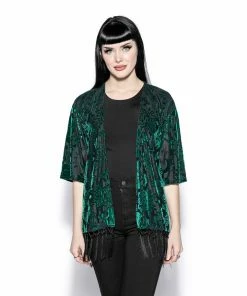 ACDC Green Baroque - Velvet Kimono