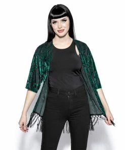 ACDC Green Baroque - Velvet Kimono