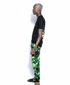 ACDC Green Lightning Dye - Unisex Cozy Joggers 11 ACDC Green Lightning Dye - Unisex Cozy Joggers
