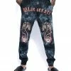 Blackcraft Cult Mens Bat Roost - Black Tie Dye Joggers