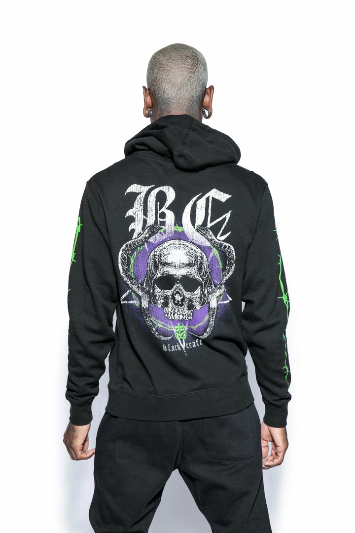 Blackcraft Cult Snake Skull - Hooded Pullover Sweater Mens 3 Blackcraft Cult Snake Skull - Hooded Pullover Sweater Mens