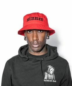 Reach Accessories Sinner - Red Bucket Hat