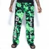 ACDC Mens Green Lightning Dye - Unisex Lounge Pant