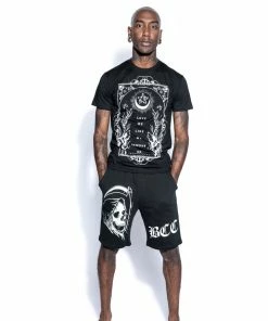 Blackcraft Cult Mens Reaper Head - Sweat Shorts