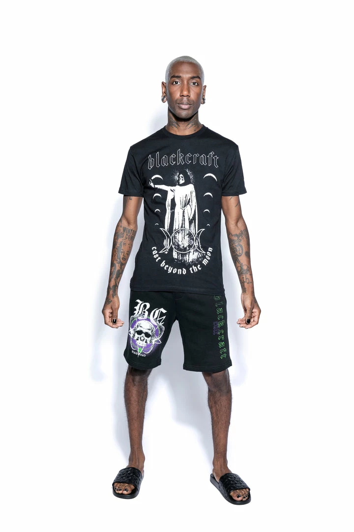 Blackcraft Cult Snake Skull Sweat Shorts Mens 7 Blackcraft Cult Snake Skull Sweat Shorts Mens