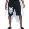 Blackcraft Cult Snake Skull Sweat Shorts Mens