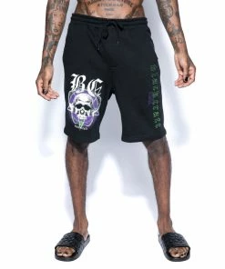 Blackcraft Cult Snake Skull Sweat Shorts Mens