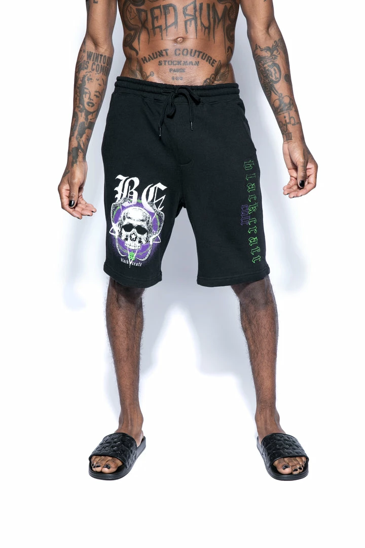 Blackcraft Cult Snake Skull Sweat Shorts Mens 3 Blackcraft Cult Snake Skull Sweat Shorts Mens
