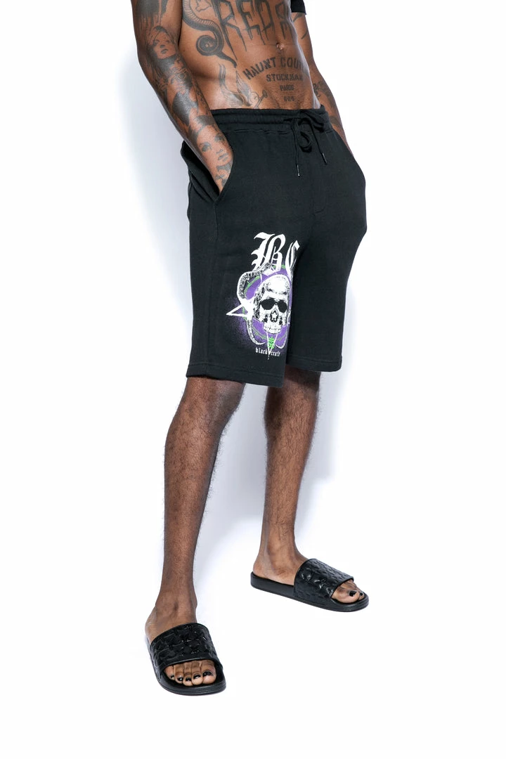 Blackcraft Cult Snake Skull Sweat Shorts Mens 4 Blackcraft Cult Snake Skull Sweat Shorts Mens