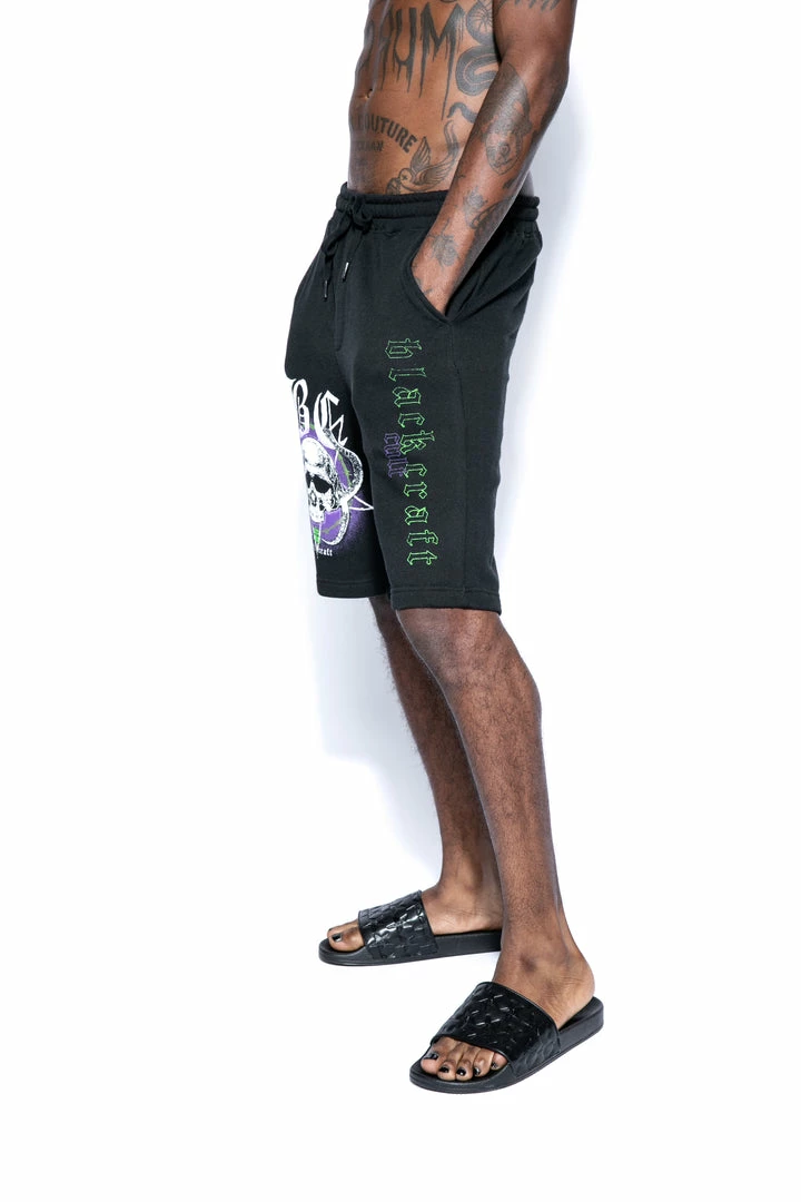 Blackcraft Cult Snake Skull Sweat Shorts Mens 5 Blackcraft Cult Snake Skull Sweat Shorts Mens
