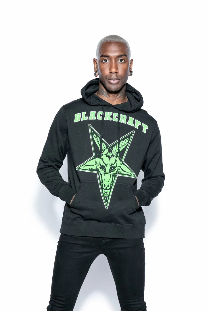 Blackcraft Cult Cult 666 - Green Hooded Pullover Sweater Mens 3 Blackcraft Cult Cult 666 - Green Hooded Pullover Sweater Mens