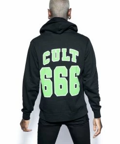 Blackcraft Cult Cult 666 - Green Hooded Pullover Sweater Mens