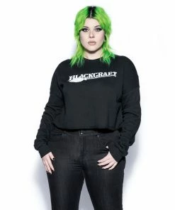 Blackcraft Cult Blackcraft Broom Logo - Women's Cropped Crewneck
