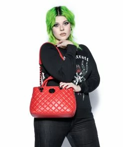 IDS Believe In Yourself - Red Quilted Satchel