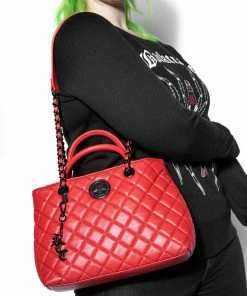 IDS Believe In Yourself - Red Quilted Satchel