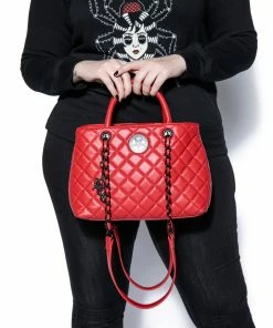 IDS Believe In Yourself - Red Quilted Satchel