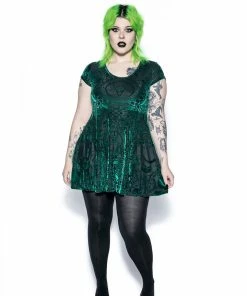 ACDC Green Baroque - Velvet Dress Womens