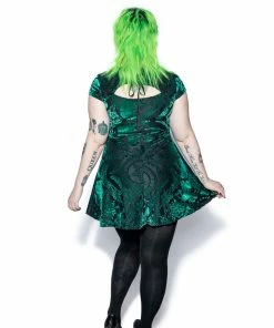 ACDC Green Baroque - Velvet Dress Womens