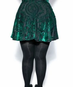 ACDC Green Baroque - Velvet Skirt