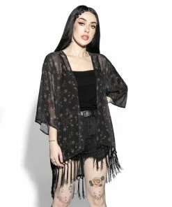 ACDC Womens Pentagram Rose - Kimono