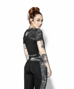 Blackcraft Cult Believe In Yourself Camo - Active Crop Top Womens