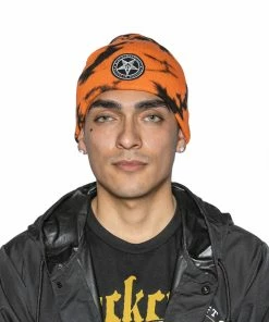 Reach Believe In Yourself - Orange Lightning Dye Beanie Accessories
