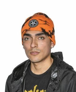 Reach Believe In Yourself - Orange Lightning Dye Beanie Accessories