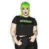Blackcraft Cult Green Sinner - Flowy Crop Tee Womens