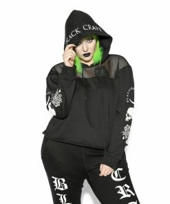 ACDC Womens Spirits Of The Dead - Mesh Crop Hoodie 13 ACDC Womens Spirits Of The Dead - Mesh Crop Hoodie