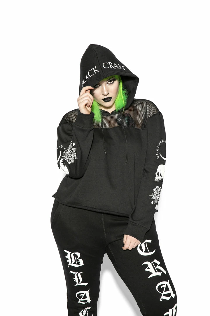ACDC Womens Spirits Of The Dead - Mesh Crop Hoodie 8 ACDC Womens Spirits Of The Dead - Mesh Crop Hoodie