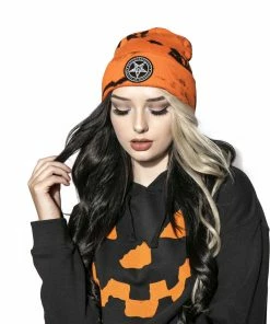 Reach Believe In Yourself - Orange Lightning Dye Beanie Accessories