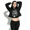 Blackcraft Cult Never Trust The Living - Women's Cropped Hoodie Womens