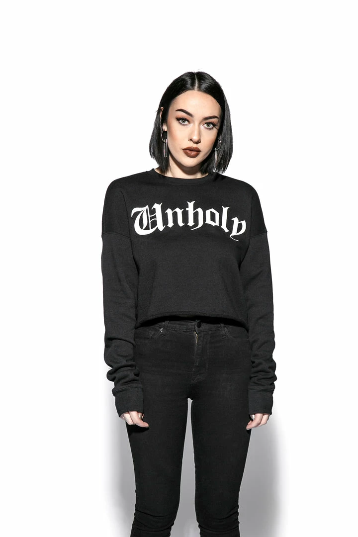 Blackcraft Cult Womens Unholy - Women's Cropped Crewneck 3 Blackcraft Cult Womens Unholy - Women's Cropped Crewneck