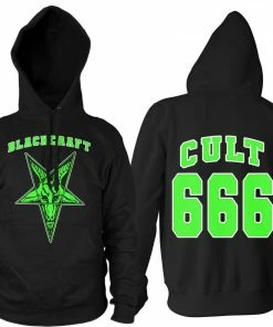 Blackcraft Cult Cult 666 - Green Hooded Pullover Sweater Mens 7 Blackcraft Cult Cult 666 - Green Hooded Pullover Sweater Mens