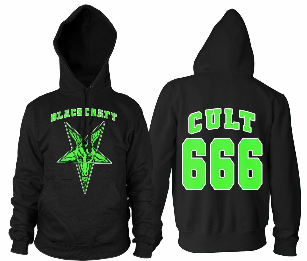 Blackcraft Cult Cult 666 - Green Hooded Pullover Sweater Mens 5 Blackcraft Cult Cult 666 - Green Hooded Pullover Sweater Mens