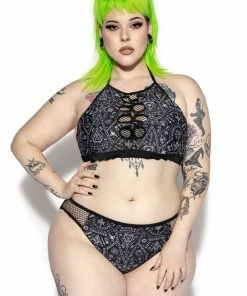 ACDC Womens Alchemical Ouija Mesh Bikini Top