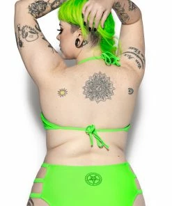 ACDC Green BCC Pentagram Top Womens