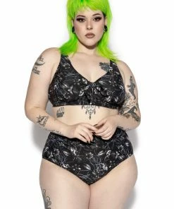 ACDC Tropic Gothic High Waisted Bikini Bottom Women's Swimwear