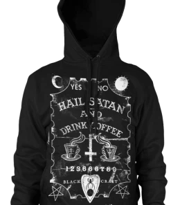 Blackcraft Cult Mens Hail Satan And Drink Coffee - Hooded Pullover Sweater