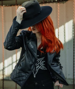 HK East Accessories Staple Logo - Wide Brim Fedora