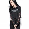 Blackcraft Cult Sinner - Women's Cropped Hoodie Womens 1 Blackcraft Cult Sinner - Women's Cropped Hoodie Womens