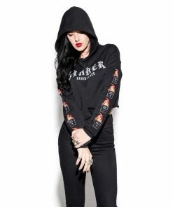 Blackcraft Cult Sinner - Women's Cropped Hoodie Womens