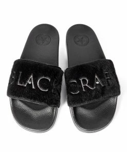 HK East Blackcraft Faux Fur - Premium Pool Slides