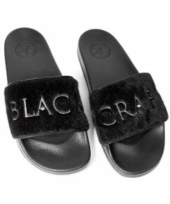 HK East Blackcraft Faux Fur - Premium Pool Slides