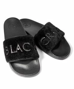 HK East Blackcraft Faux Fur - Premium Pool Slides