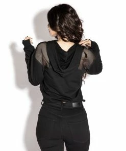 ACDC Slime Staple - Mesh Crop Hoodie Womens