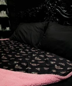 ACDC Misc. Pastel Death Moth - Sherpa Blanket