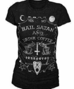Blackcraft Cult Hail Satan And Drink Coffee - Women's Tee