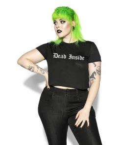 Blackcraft Cult Womens Dead Inside - Flowy Crop Tee