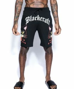 Blackcraft Cult Mens Hell Cat Flash Shorts